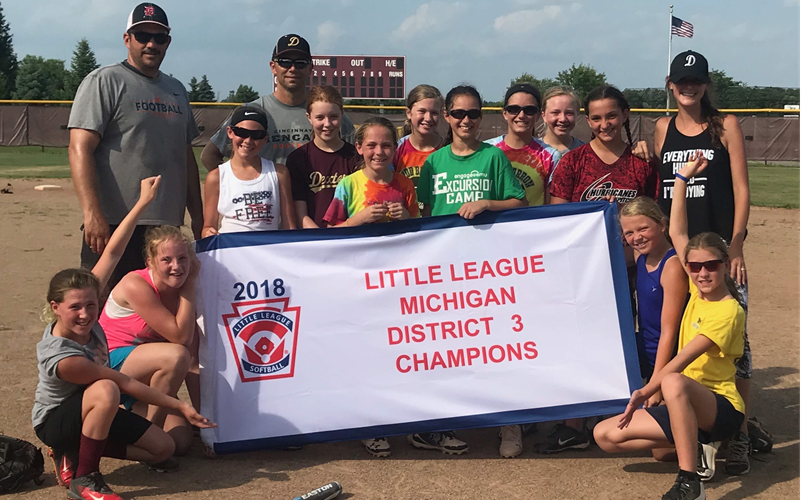 2018 Majors Softball District 3 Champions